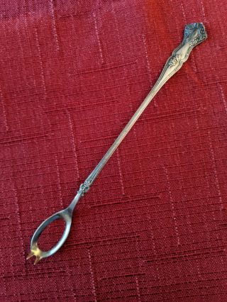 1847 Rogers Bros Xs Triple 1904 Vintage Grape Silverplate Olive Serving Spoon/fo