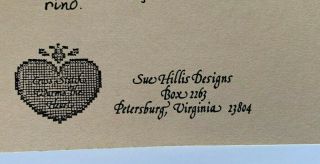 Vintage North Carolina State Counted Cross Stitch Pattern Sue Hillis 2