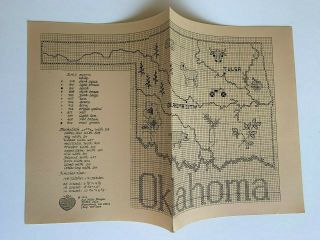 Vintage Oklahoma State Counted Cross Stitch Pattern Sue Hillis