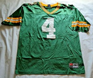 Vintage Brett Favre 4 Green Bay Packers Nike Jersey - Size Large / L