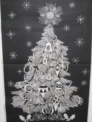 Vintage Tri Chem Picture To Paint Felt Usa Poster 7964 Christmas Tree Door Panel