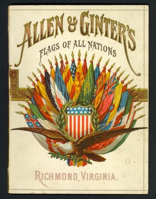 1887 N9 Allen & Ginter Flags Of All Nations Tobacco Card Album Rare
