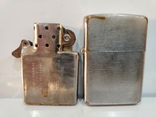 1946 Zippo Lighter 3 Barrel Hinge 2032695 / & Orig Inserts
