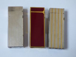 3 x Dunhill Rollagas ' d ' Mark Lighters for Spare Parts 2