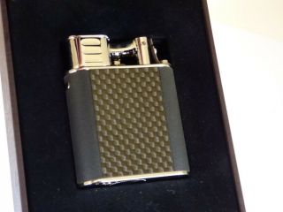 Dunhill Unique Sports Turbo Lighter - Carbon Panels - Soft Grip Sides - Fully Boxed
