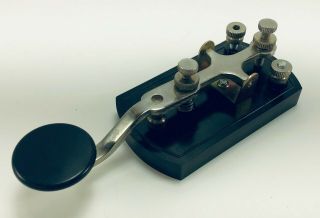 Vintage Telegraph Morse Code Key Ham Radio Communication Keyer Japan 3