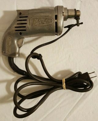 Vintage Milwaukee Hole Shooter Model 250 All Metal Electric Drill -