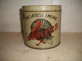Rare Gobblers 3 For 5 Cents Smoking Tobacco Cigar Tin Can Turkey Pennsylvania Pa