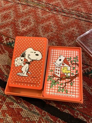 Vintage Hallmark Snoopy Playing Cards Double Deck Bridge Peanuts
