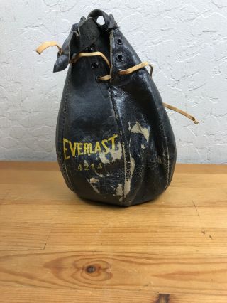 Vintage Everlast Brown Leather Boxing Speed Bag 4214