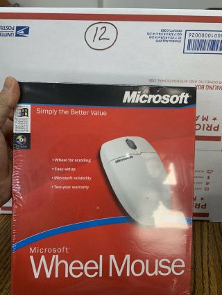 Microsoft ® Wheel Mouse,  Cd - Windows Nt ® 98 ® Antique Factory