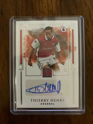 2019 - 20 Impeccable Soccer Thierry Henry All - Time Legends Autograph 48/50 Auto Sp