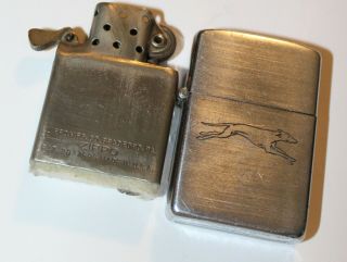 1937 - 1950 Zippo Lighter 3 Barrel Hinge Greyhound Dog Running T S Mcfarland