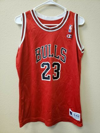 Vintage Vtg 90s Champion Chicago Bulls Michael Jordan Jersey Youth Size Xl