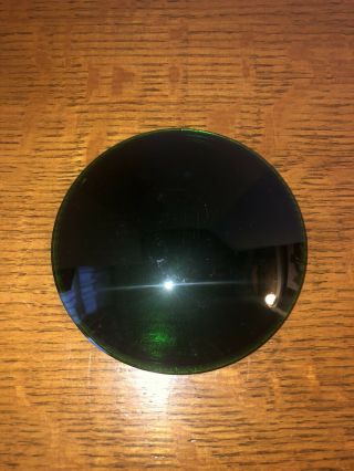 Vintage Kopp Glass Flood Spot Light 4.  75 " Green Lens