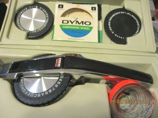 Vintage Dymo 1570 Tapewriter Kit W/ Hard Case & Bundle Label Maker Deluxe