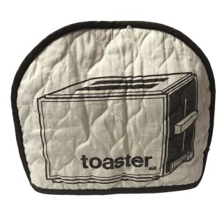 Vintage Quilted Toaster Cover Brown And Cream Kitsch 80s