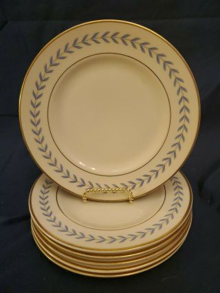 6 Vintage Syracuse China Made In U.  S.  A.  Sherwood Old Ivory 6.  25 " Bread Plates