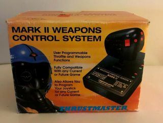 Thrustmaster Wcs Mark Ii Weapons Control System Pc Game Port Vintage Joystick