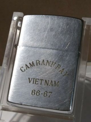 Vietnam War Zippo Lighter Cam Ranh Bay.  66 - 67 Double sided. 2