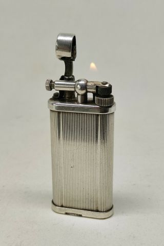 Dunhill Unique Silver Plated Pocket Lighter Made In England