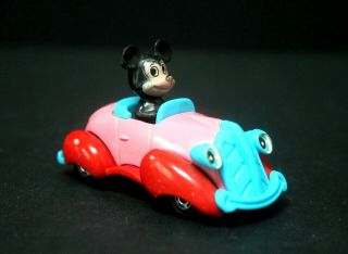 Vintage Walt Disney Productions Mickey Mouse Die - Cast Car 55 - 56 Tomica Japan