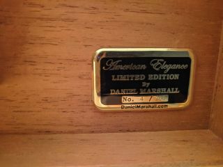 Daniel Marshall Treasure Chest Humidor Burl Wood Limited Edition 4 of 200 3