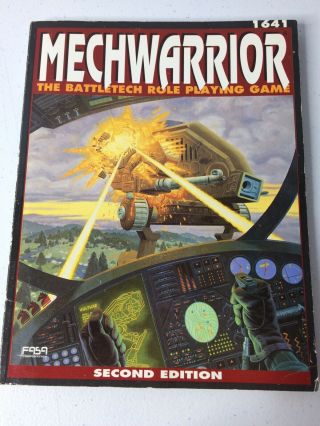 Mechwarrior The Battletech Role Playing Game Fasa 1641 Vintage 2nd Edition