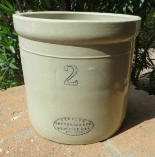 Vintage Medalta Potteries Ltd 2 Gallon Crock Medicine Hat Alberta Canada
