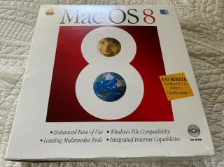 Apple Mac Macintosh Os 8 Operating System Installation Cd & 3.  5 " Floppy Disks