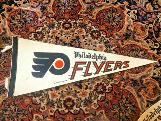 1970 Vintage Nhl Philadelphia Flyers Hockey Pennant Banner