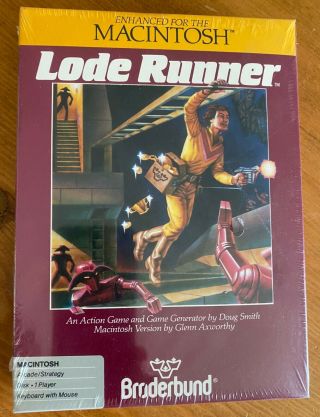 Box Lode Runner Broderbund For Apple Mac Macintosh Computers