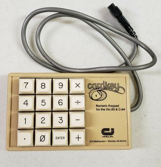 Cardkey Numeric Keypad Commodore 64 C64 And