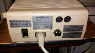 Commodore 64 Single Floppy Disk Drive 1541 Vintage w Power Cord Powers On 3