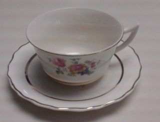 Antique/vintage Cup And Saucer By Keystone Canonsburg Pottery Company