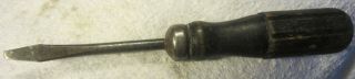 Vintage wood handle car auto kit flat tip slotted screwdriver,  tool 2