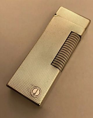 Dunhill Silver Plated ‘barley’ Rollagas Lighter - Fully Overhauled