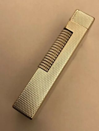 Dunhill Silver Plated ‘Barley’ Rollagas Lighter - Fully Overhauled 2