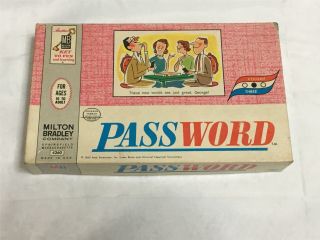 Password - Vintage 1962 Milton Bradley Game - Complete