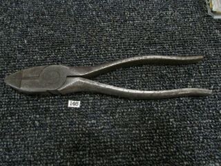 Vintage M.  Klein And Sons 8 - 1/2 " Linesman Pliers Side Cutting 1961 Electrical