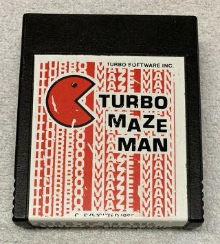 Turbo Maze Man Cartridge Rare Pac - Man Clone For Commodore 64 C64