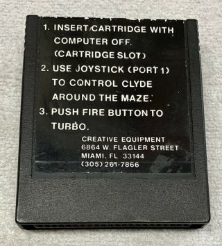 Turbo Maze Man Cartridge Rare Pac - Man Clone for Commodore 64 C64 3