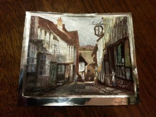 Vintage Charles Dickens The Old Curiosity Shop Town Foil Art Print England