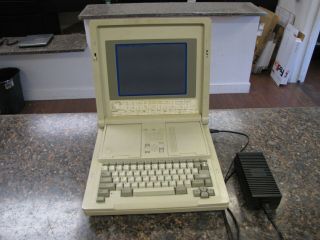 Vintage Zenith Data Systems Laptop Computer Zwl - 183 - 93 & Power Supply - Powers