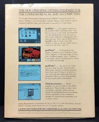 GEOS Graphic Environment Operating System For Commodore 64,  64c And 128 Computer 3