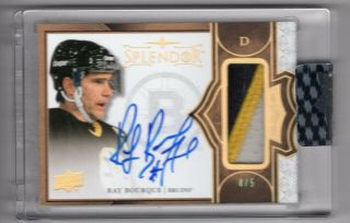 2017 - 18 Ud Splendor Game Patch Auto Gold /5 Ray Bourque - Bruins