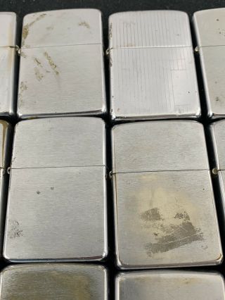 Group Of 15 Plain Full Size Zippo Lighters - Dates Range From 1958 To 1976 3