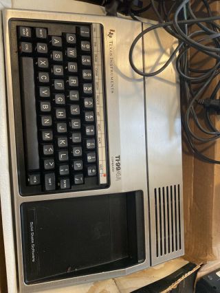 Texas Instruments Ti - 99/4a Home Computer Box Cables Speech Plus Games -