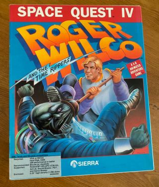 Space Quest Iv: Roger Wilco And The Time Rippers By Sierra 5.  25 " Floppy Disk Pc
