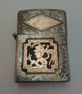 Very Rare Solid Silver & 14ct Gold Lighter With Zippo Insert,  Circa 1940s